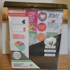 The Happy Planner Pink Floral Sticky Notes & Planner Accessory Pack